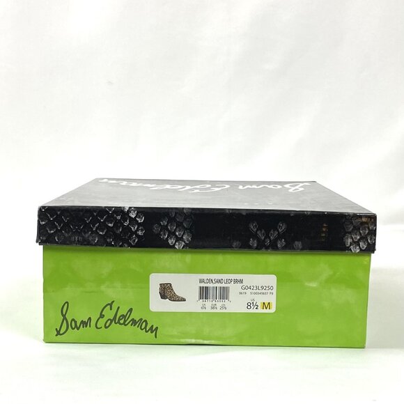 New Sam Edelman Walden Genuine Calf Hair Leopard Print Ankle Bootie 8 1/2 - Picture 9 of 9